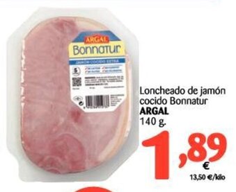Alimerka Argal Loncheado de jamón cocido Bonnatur 140g. oferta