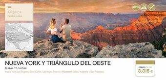 58 américa estados unidos mach lake nueva york y triángulo del oeste 13 días / 11 noches nueva york, los angeles, gran