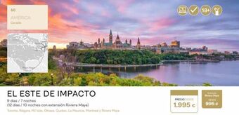 60 américa canadá el este de impacto 9 días / 7 noches (12 días / 10 noches con extensión riviera maya) toronto, niagar