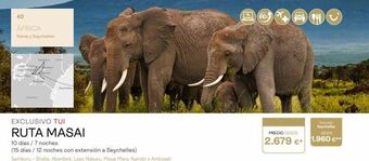 Viajes Eroski 40 áfrica kenin y seychelles sunburs w berdew seychulas exclusivo tui ruta masai 10 días / 7 noches (15 días / 12 no oferta