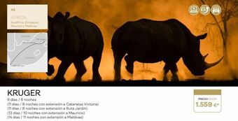 Viajes Eroski 46 áfrica sudáfrice, zimbabue, mauricio y maldivas johanne source kruger 9 días / 6 noches (11 días / 8 noches con exte oferta