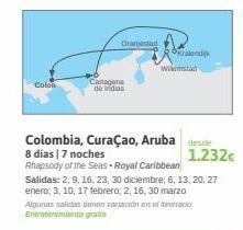 Viajes El Corte Inglés Colon orargestad cartagena de indias oralendijk colombia, curaçao, aruba desde 8 días 17 noches rhapsody of the seas - oferta
