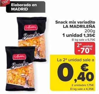 Carrefour Snack mix variadito la madrileña oferta