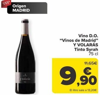 Carrefour Vino d.o. vinos de madrid y volaras tinto syrah oferta