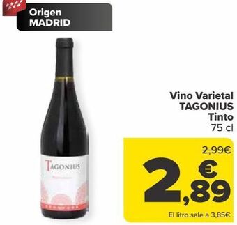 Carrefour Vino varietal tagonius tinto oferta
