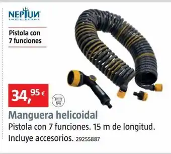 Bauhaus Manguera helicoidal set 15m c/accesoriosneptun oferta
