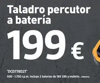 Bauhaus Percutor bat prof dcd778d2t 2ah 2b oferta
