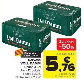Carrefour Cerveza voll damm oferta