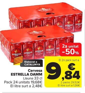 Carrefour Cervesa estrella damm oferta