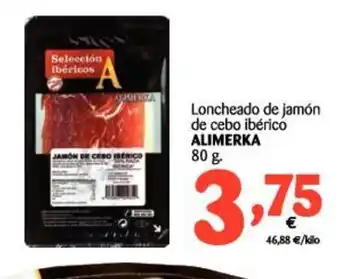 Alimerka Alimerka Loncheado de jamón de cebo ibérico 80g oferta