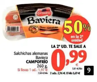 Alimerka Campofrío Salchichas alemanas 260g oferta