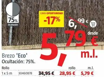 Bauhaus Brezo eco 1 1x5 m. oferta