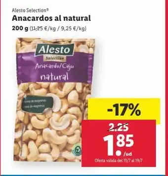 Lidl Anacardos alesto oferta