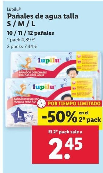 Lidl Pañales lupilu oferta