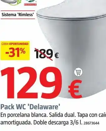 Bauhaus *pack wc delaware salida dual oferta