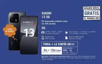 Yoigo Funda de regalo wesx xiaomi 13 13 xiaomi 13 5g un procesador potente como un chili picante. 5g 50 mp +10 mp + 12 mp a oferta