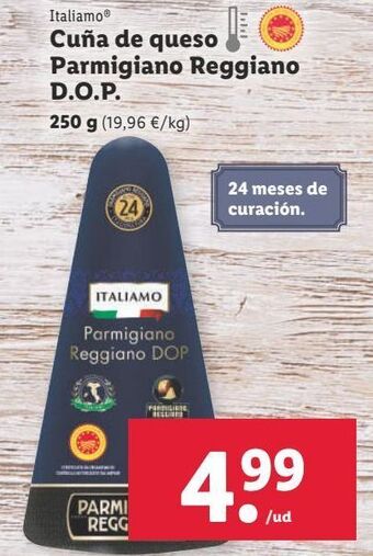 Lidl Queso parmesano italiamo oferta