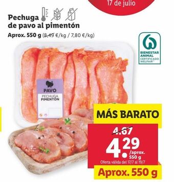 Lidl Pechuga de pavo oferta