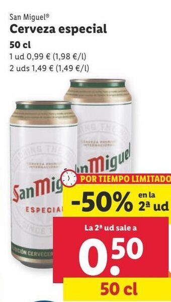 Lidl Cerveza especial san miguel oferta