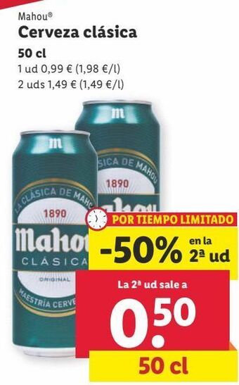 Lidl Cerveza mahou oferta