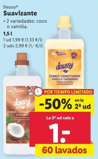 Lidl Suavizante doussy oferta