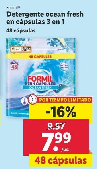 Lidl Detergente en cápsulas formil oferta