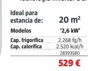 Bauhaus Aire acondicionado monosplit climate 3000i 2,6kw oferta