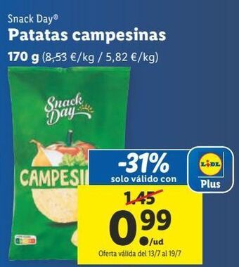 Lidl Patatas snack day oferta