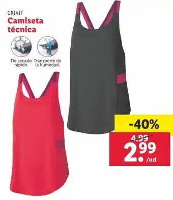 Lidl Camiseta crivit oferta