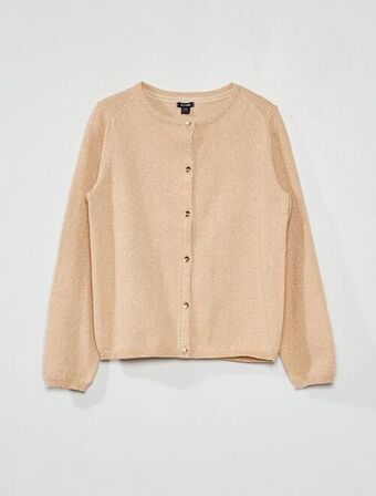 Chaqueta de punto con botones de fantasía