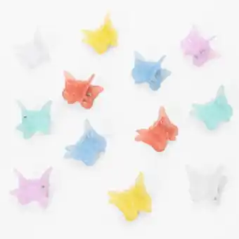 Claire's Pastel butterfly hair claws - 12 pack oferta