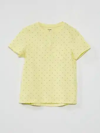 Camiseta estampada con cuello panadero