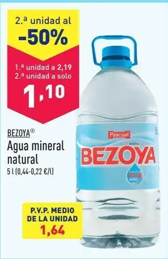 ALDI Agua mineral natural bezoya oferta