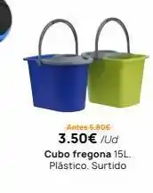 Rocasa Antes 5.80€ 3.50€ /ud cubo fregona 15l. plástico. surtido oferta