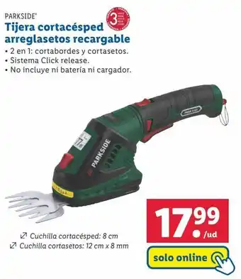 Lidl Tijeras cortacésped parkside oferta
