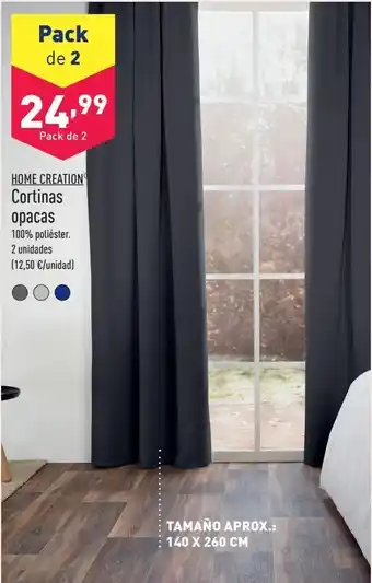 ALDI Cortinas opacas home creation oferta