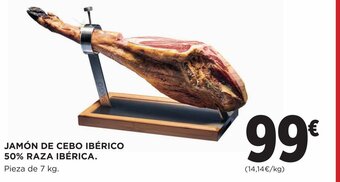 Hipercor JAMÓN DE CEBO IBÉRICO 50% RAZA IBÉRICA. oferta