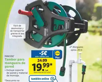 Lidl Tambor para manguera de pared oferta