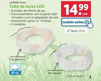 Lidl Tubo de luces LED oferta