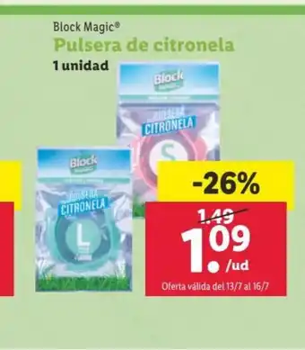 Lidl Pulsera de citronela oferta