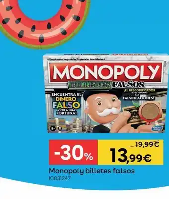 ToysRus Monopoly billetes falsos oferta