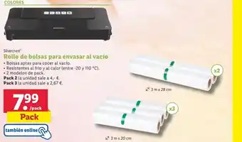 Lidl Rollo de bolsas para envasar al vacío oferta