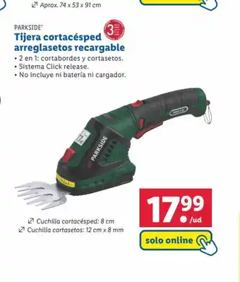 Lidl Tijera cortacésped arreglasetos recargable oferta