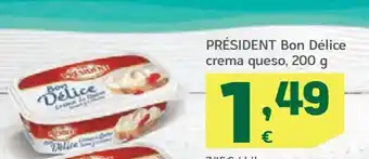 HiperDino PRÉSIDENT Bon Délice crema queso, 200 g oferta