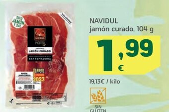 HiperDino NAVIDUL jamón curado, 104 g oferta