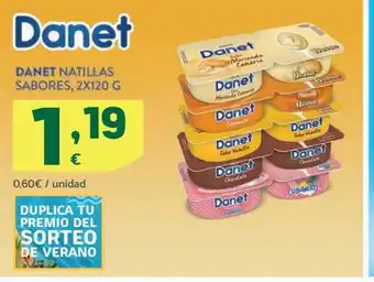 HiperDino DANET NATILLAS SABORES, 2X120 G oferta