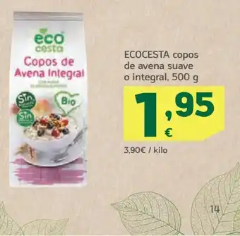 HiperDino ECOCESTA copos de avena suave o integral, 500 g oferta