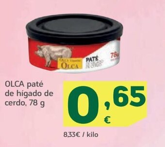 HiperDino OLCA paté de hígado de cerdo, 78 g oferta