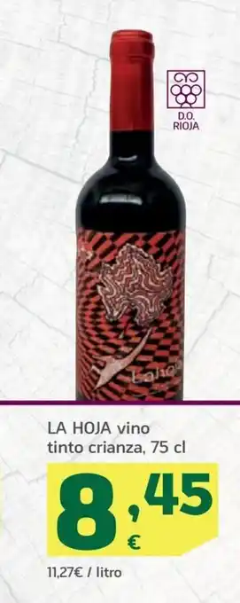 HiperDino LA HOJA vino tinto crianza, 75 cl oferta