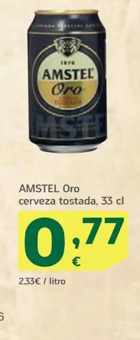 HiperDino AMSTEL Oro cerveza tostada, 33 cl oferta